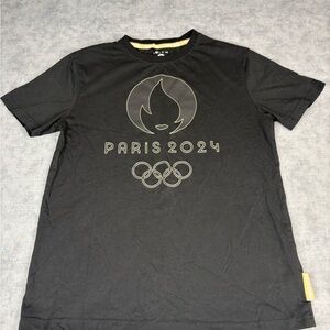 Paris 2024 Olympics T-Shirt Medium Black Graphic Logo Tee